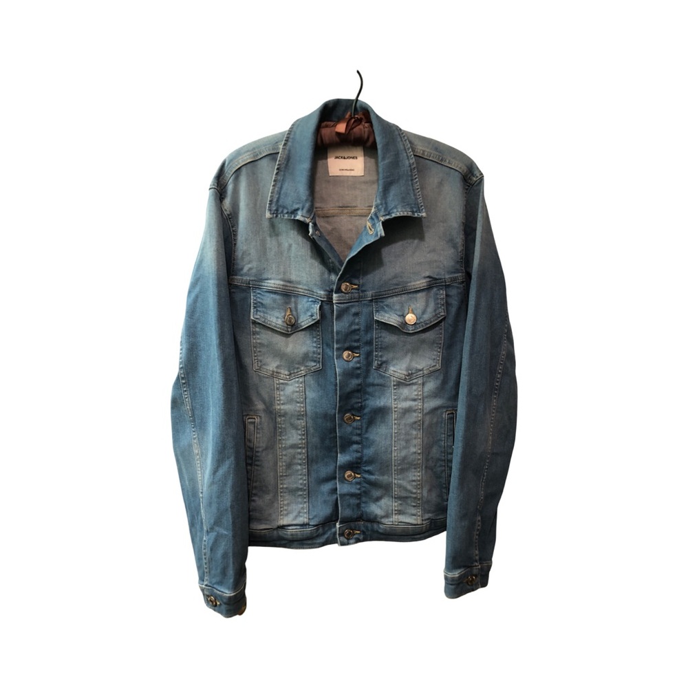 Jack & Jones Men’s Blue Denim Trucker Jacket Sz L